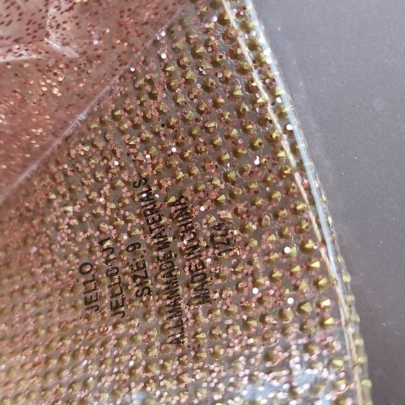 Madden Girl Jello Blush Bronze Glitter Stones Bling Jelly Slides Sandals 7 9 - Picture 6 of 16